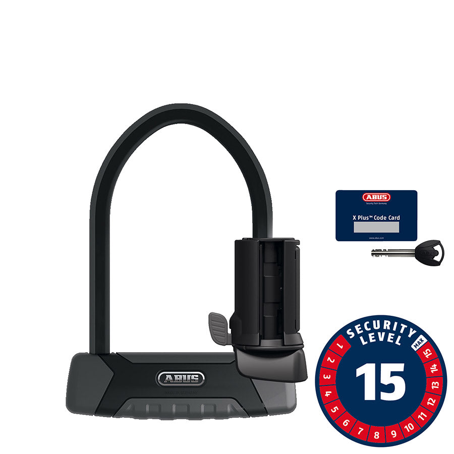 810203-04::1::810203-04::Abus, Granit XPlus 540, Cadenas en U, Clé, 13mm, 16.0cm x 23.0cm, 6.3" x 9", SH B, Noir