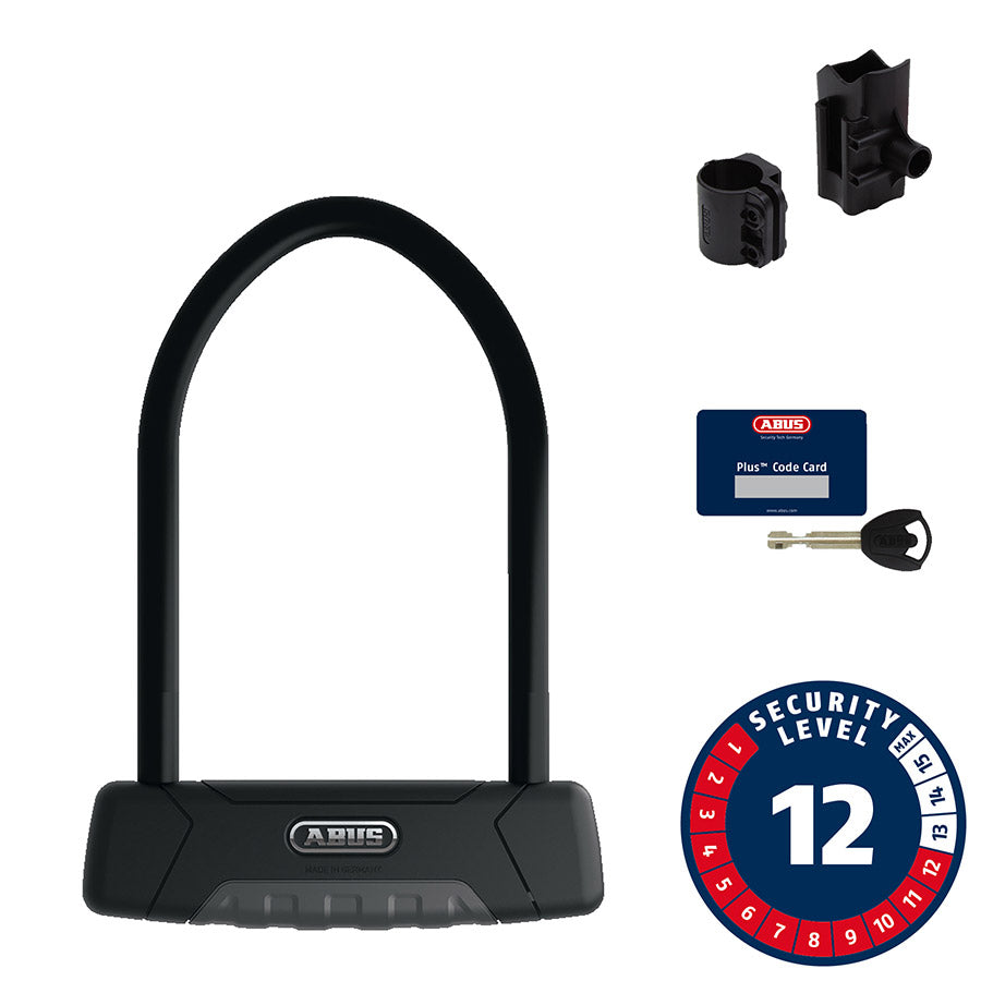 810204-01::0::810204-01::Abus, Granit Plus 470, Cadenas en U, Clé, 12mm, 15.0cm x 23.0cm, 5.9" x 9", USH, Noir