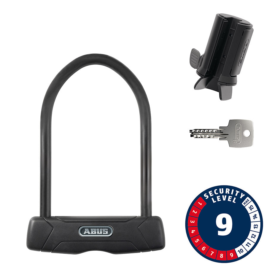 810205-01::0::810205-01::Abus, Granit 460 + USH, Cadenas en U, Clé, 12mm, 15.0cm x 23.0cm, 5.9" x 9", USH, Noir