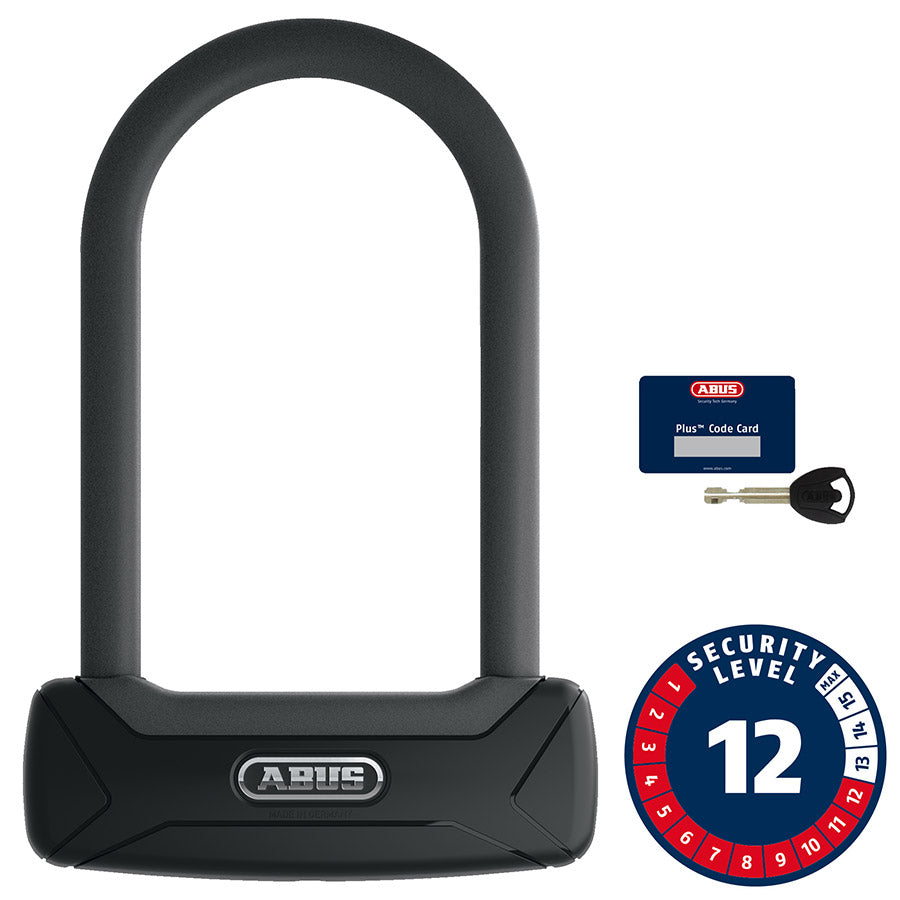 810235-01::0::810235-01::Abus, Granit Plus 640, Cadenas en U, 12mm x 83mm x 150mm (12mm x 3.3'' x 5.9''), Noir