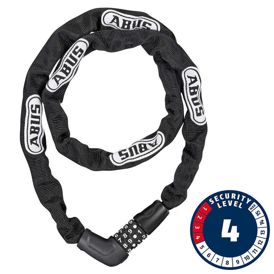 810397-03::0::810397-03::Abus, Steel-O-Chain 5805C Chaîne avec serrure à combinaison, 5mm x 110cm (5mm x 3.6'), Noir