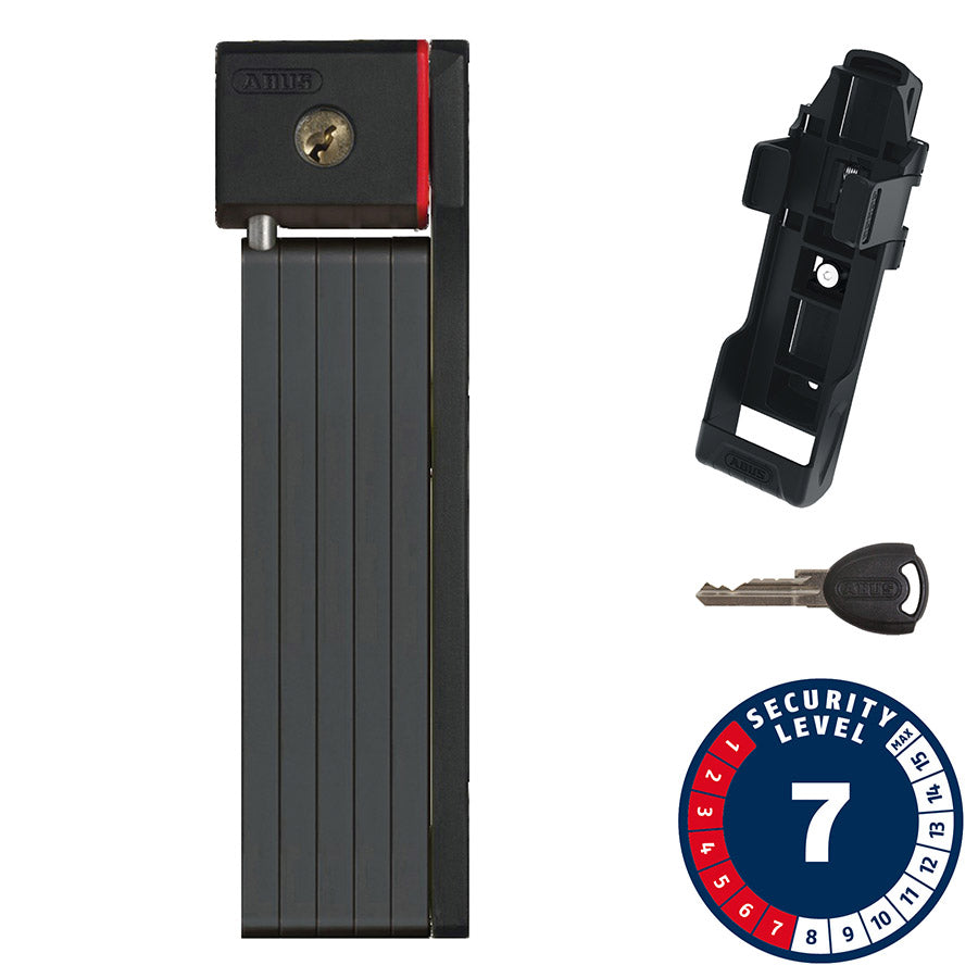 810490-01::0::810490-01::Abus, Bordo uGrip 5700 SH, Cadenas pliable, Clé, 80cm, 2.6', 5mm, Noir
