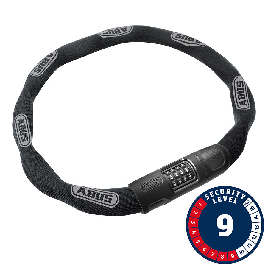 810523-02::0::810523-02::Abus, 8808C, Cadenas à chaîne, Combinaison, 8mm, 85cm, Noir