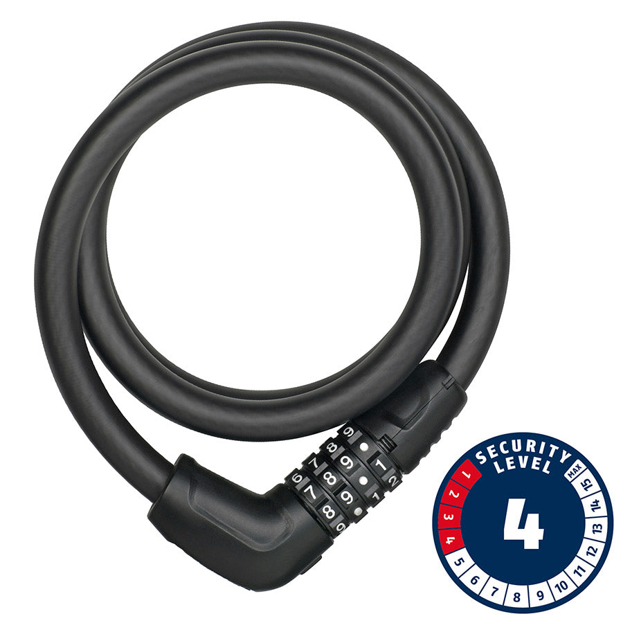 810525-01::0::810525-01::Abus, 6412C, Cadenas à câble, Combinaison, 12mm, 85cm, Noir