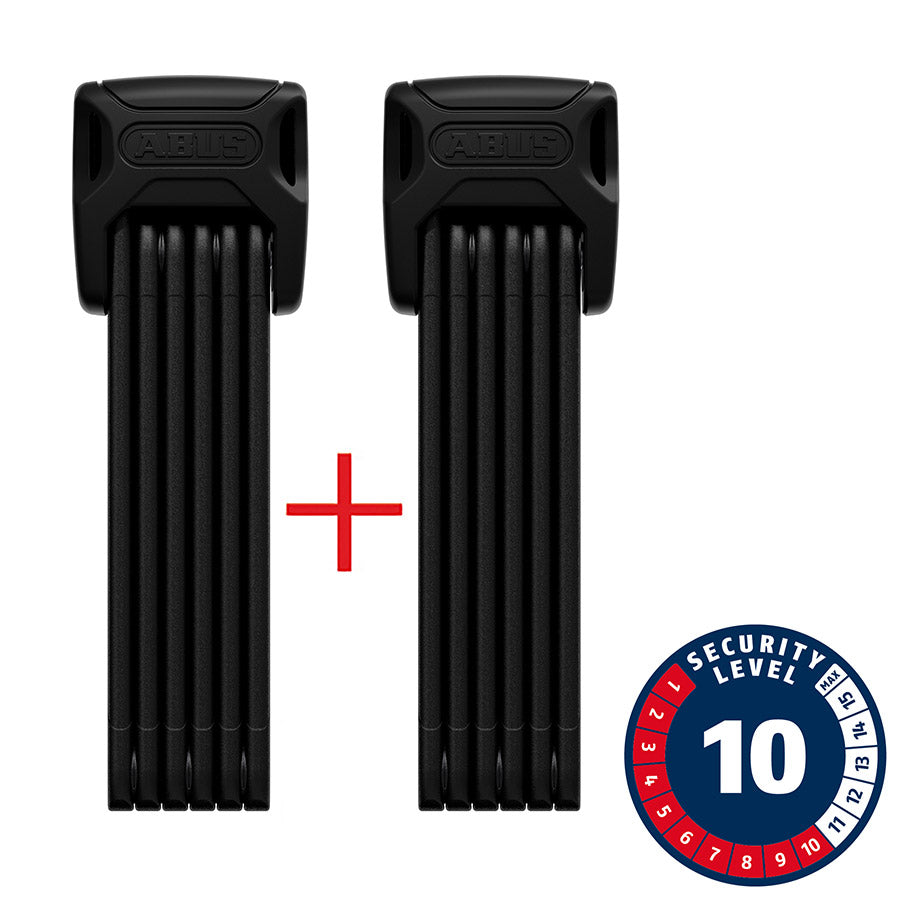 810540-01::0::810540-01::Abus, Bordo XPlus 6000K Twinset, Cadenas pliable, Clé, 90cm, 3', 5mm, Noir