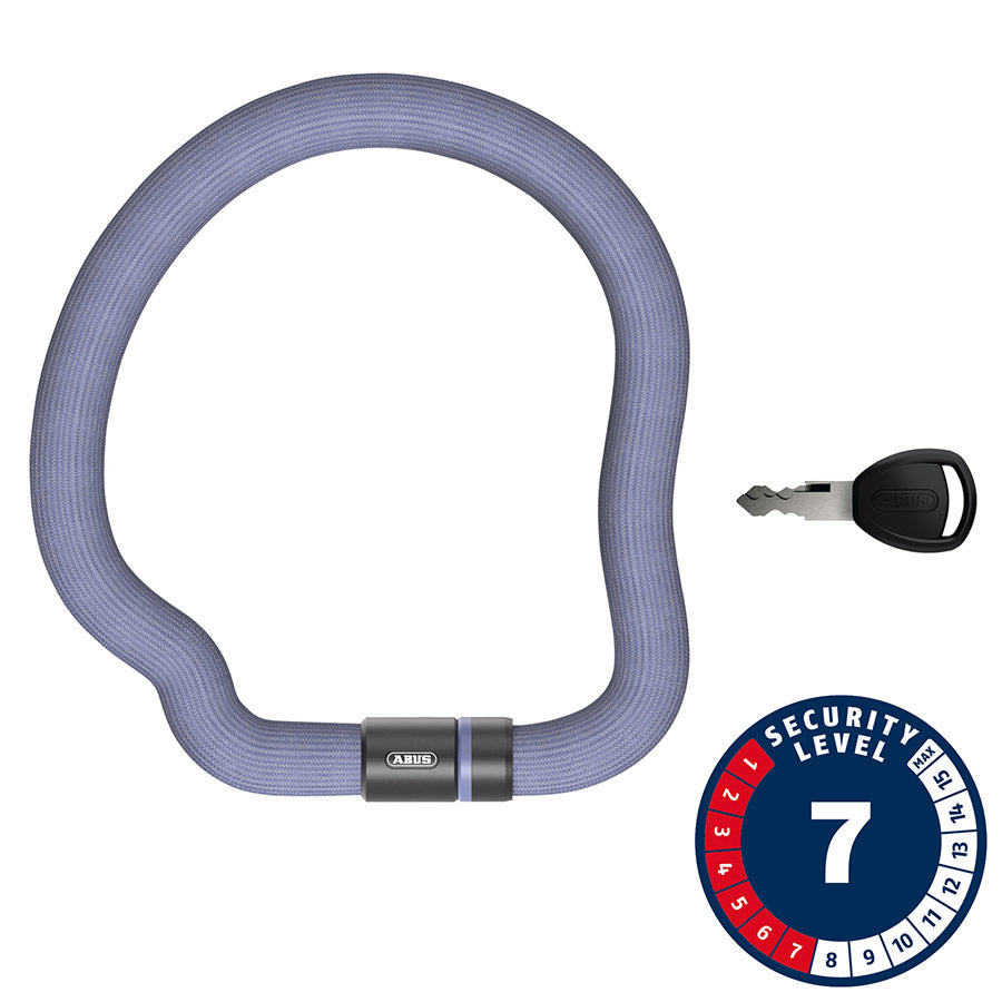 810570-03::0::810570-03::Abus, Goose 6206K, Cadenas à chaîne, Clé, 6mm, 110cm, 3.6', Gris
