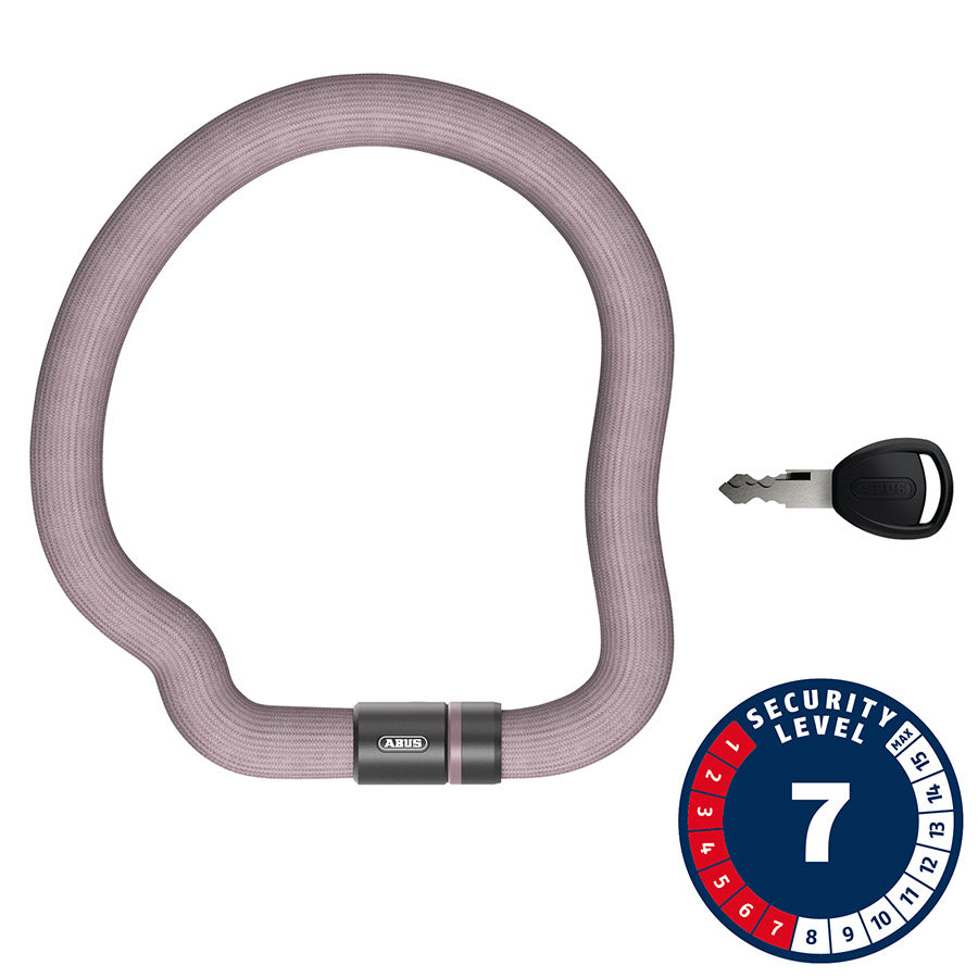 810570-05::0::810570-05::Abus, Goose 6206K, Cadenas à chaîne, Clé, 6mm, 110cm, 3.6', Rose
