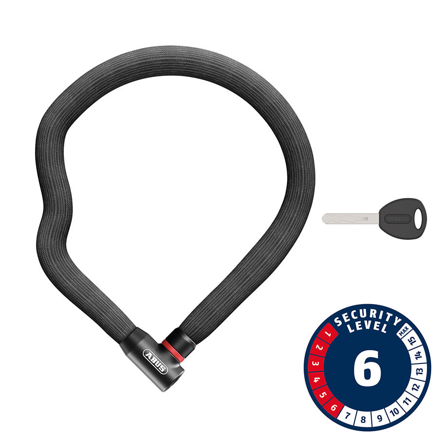 810689-01::0::810689-01::Abus, Goose 4204K, Cadenas à chaîne, Clé, 4mm, 110cm, 3.6', Noir