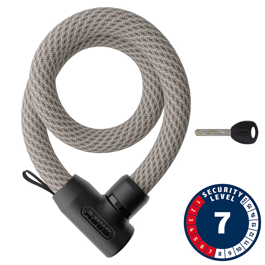 810692-04::0::810692-04::Abus, Yarnit 4004K, Cadenas à chaîne, Clé, 4mm, 110cm, 3.6', Grès