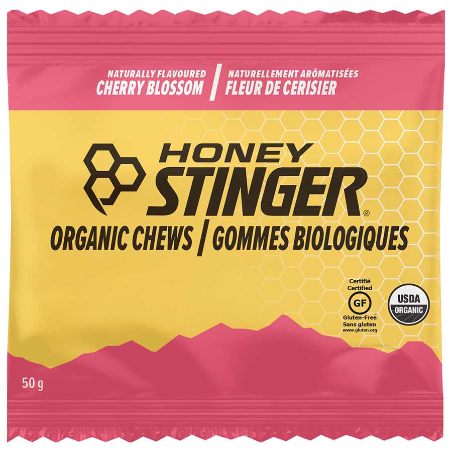 840032-02::0::840032-02::Honey Stinger, Organic, Jujubes énergétiques, Boîte de 12 x 50g, Cerises