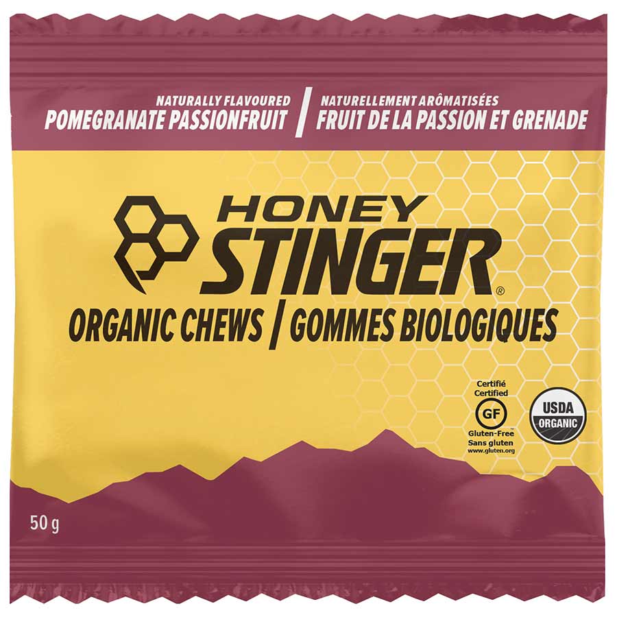 840032-03::0::840032-03::Honey Stinger, Organic, Jujubes énergétiques, Boîte de 12 x 50g, Grenade