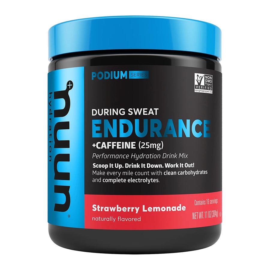 840404-03::0::840404-03::Nuun, Endurance, Poudre, Fraise/Limonade, Avec Caféine, Pot, 16  portions