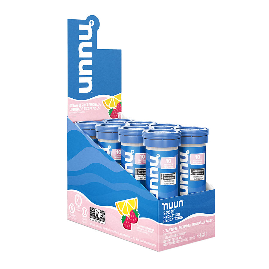 840508-06::2::840508-06::Nuun, Sport, Poudre, Fraise/Limonade, Boîte de 8, 10 portions, 8pcs