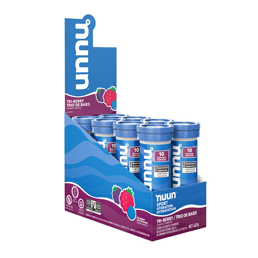 840508-07::2::840508-07::Nuun, Sport, Poudre, Tri-Berry, Boîte de 8, 10 portions, 8pcs