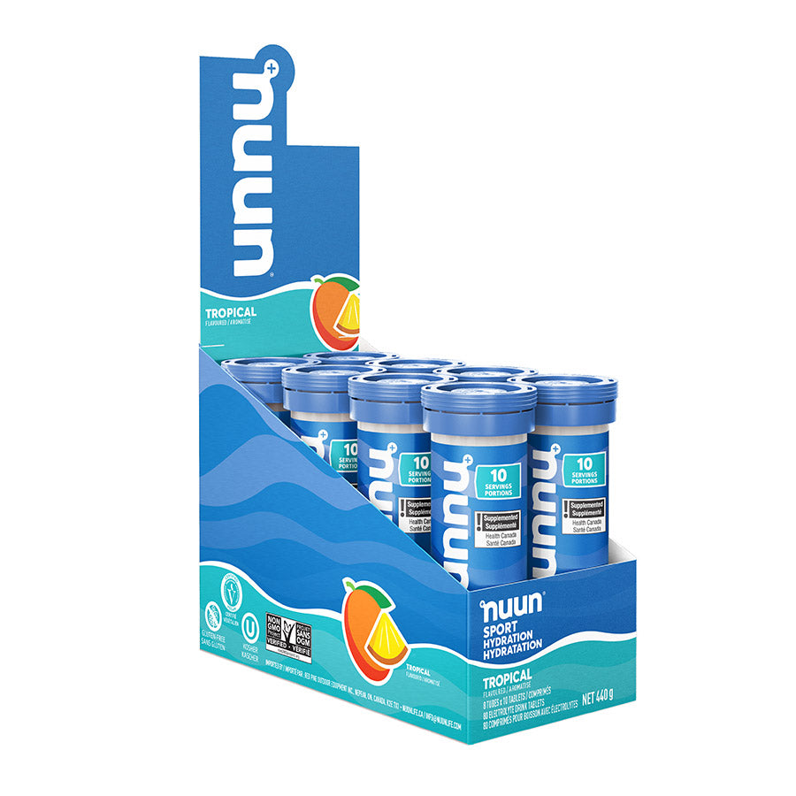 840508-08::2::840508-08::Nuun, Sport, Poudre, Tropical, Boîte de 8, 10 portions, 8pcs