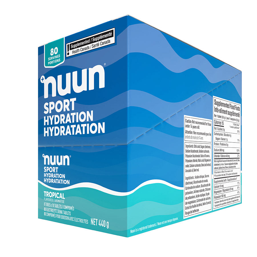 840508-08::3::840508-08::Nuun, Sport, Poudre, Tropical, Boîte de 8, 10 portions, 8pcs
