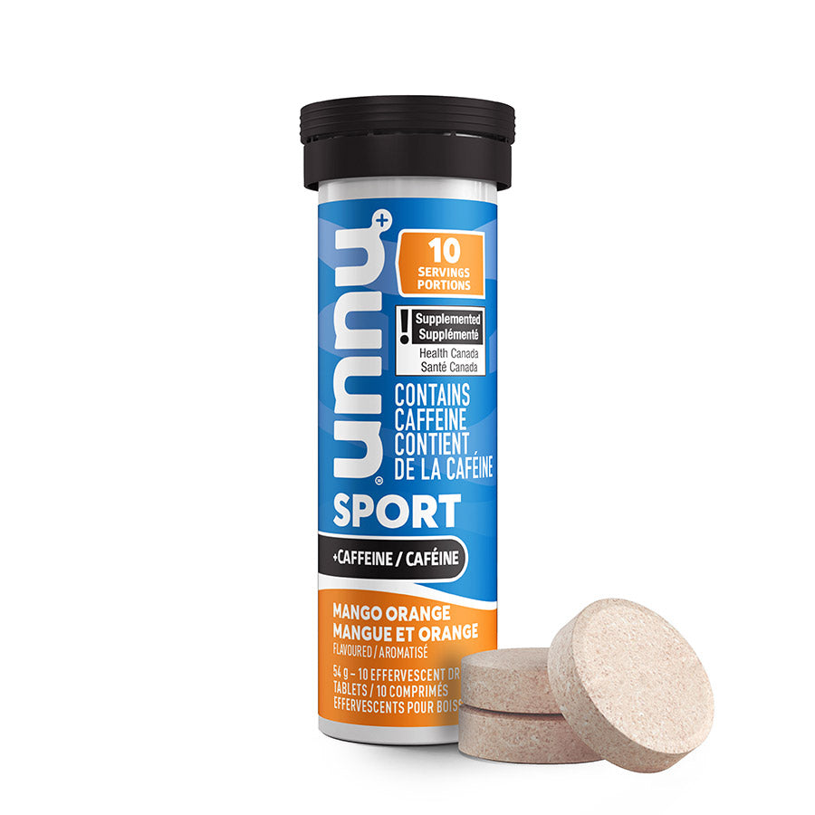 840509-01::1::840509-01::Nuun, Sport avec Caféine, Poudre, Orange/ Mangue, Boîte de 8, 10 portions, 8pcs