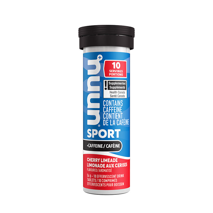 840509-02::0::840509-02::Nuun, Sport avec Caféine, Poudre, Cerises/Limade, Boîte de 8, 10 portions, 8pcs