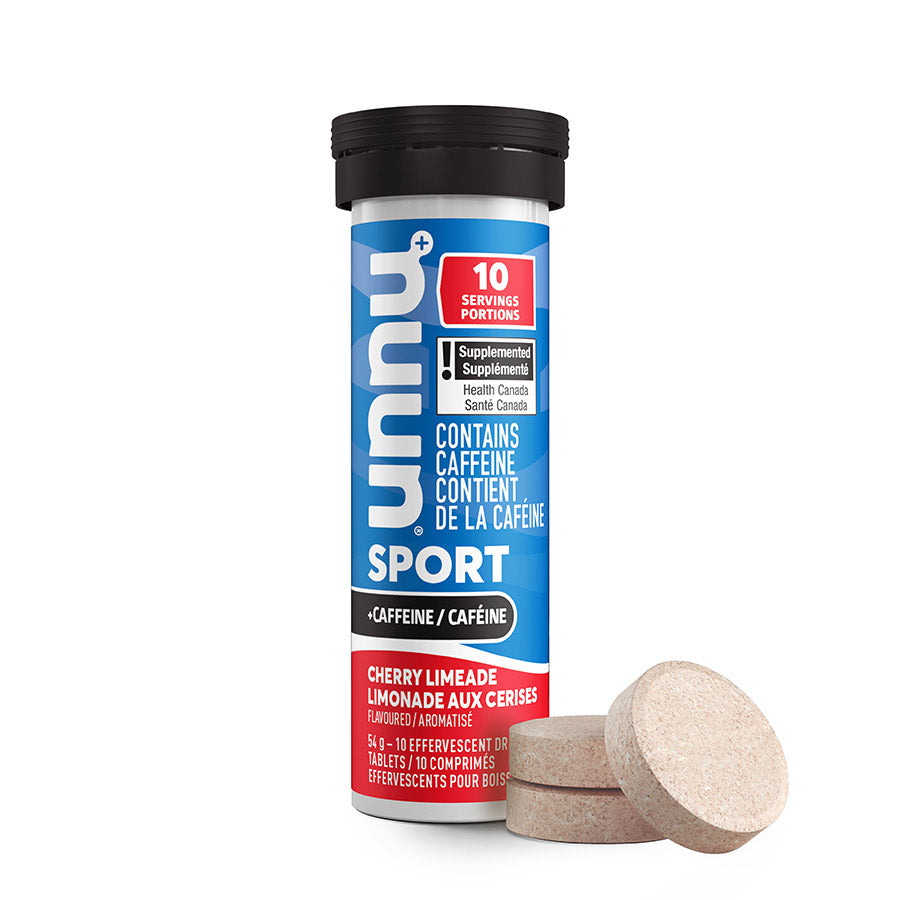840509-02::1::840509-02::Nuun, Sport avec Caféine, Poudre, Cerises/Limade, Boîte de 8, 10 portions, 8pcs