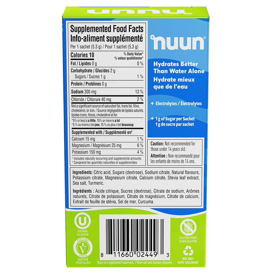840510-01::1::840510-01::Nuun, Sport, Poudre, Citron/Lime, Boîte de 10 portions