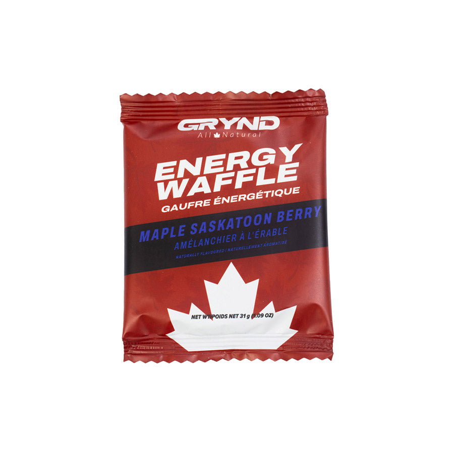 840512-02::0::840512-02::Grynd Energy, Gaufres à l'érable, Barres, Érable Baies de Saskatoon, 12pcs