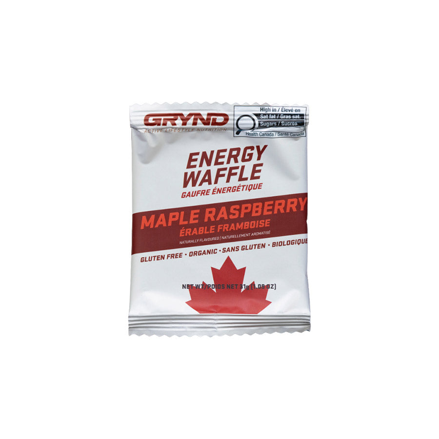 840513-02::0::840513-02::Grynd Energy, Gaufres Sans Gluten, Barres, Érable Framboises, 12pcs