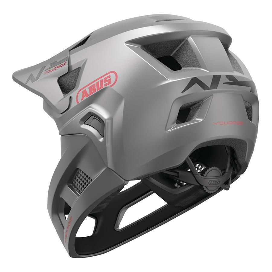 850552-05-S::3::850552-05-S::Abus, YouDrop FF, Casque VTT, S, 48 - 55cm, Argent Titane