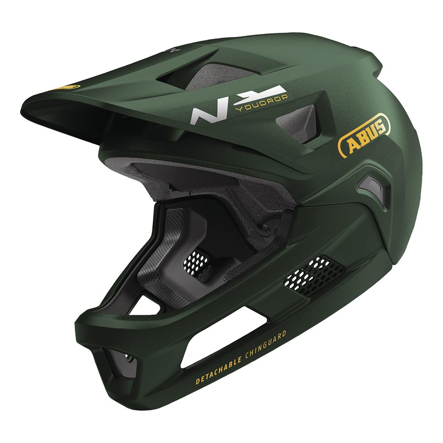 850552-06-S::2::850552-06-S::Abus, YouDrop FF, Casque VTT, S, 48 - 55cm, Vert Mousse