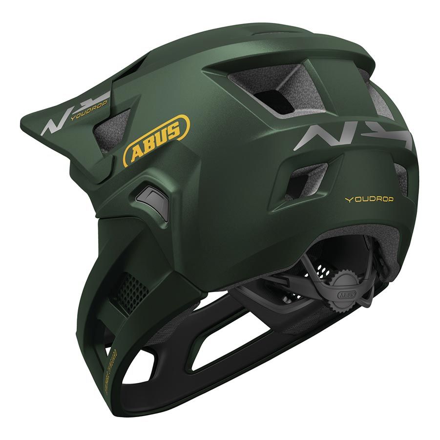 850552-06-S::3::850552-06-S::Abus, YouDrop FF, Casque VTT, S, 48 - 55cm, Vert Mousse