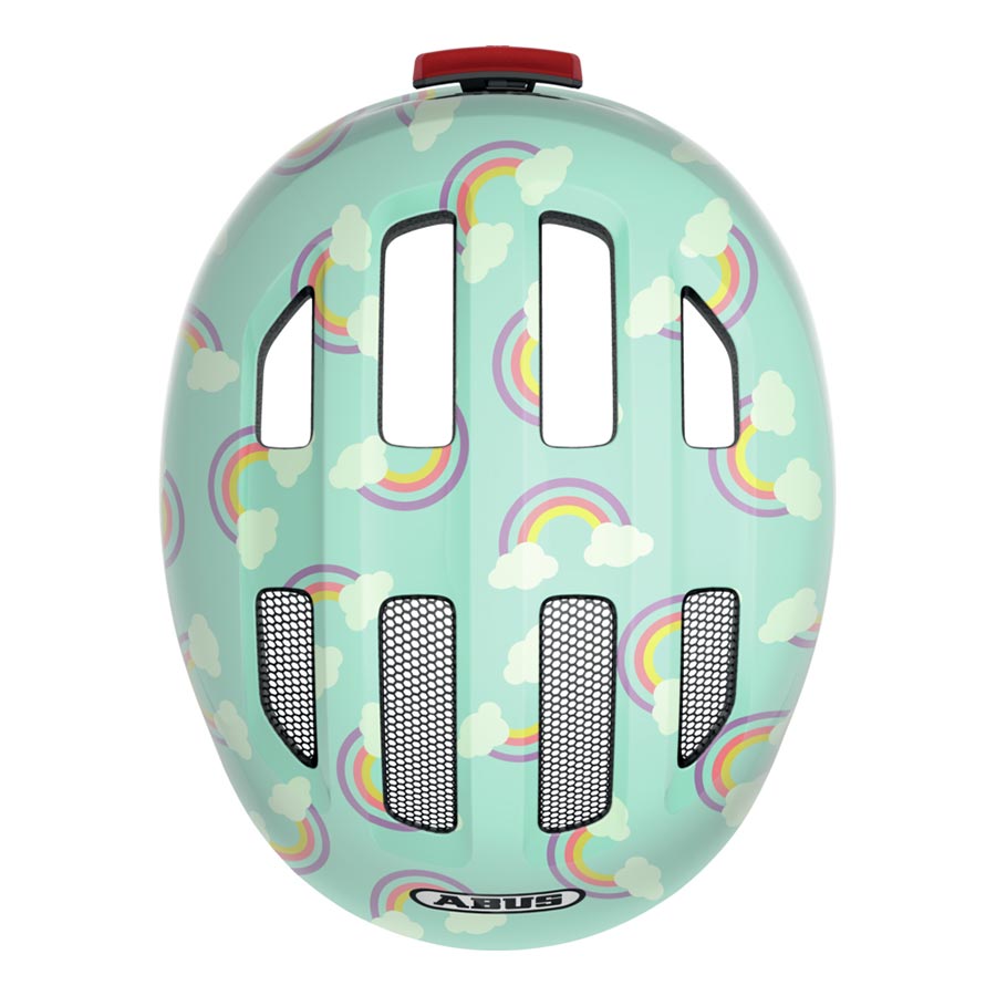 850556-01-S::3::850556-01-S::Abus, Smiley 3.0 LED, Casque, S, 45 - 50cm, Arc-en-ciel Bleu