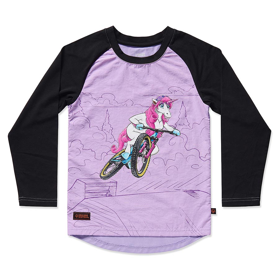 863339-01-L::0::863339-01-L::Kids Ride Shotgun, Windproof MTB Enfants, Maillot pour enfant, Licorne, L