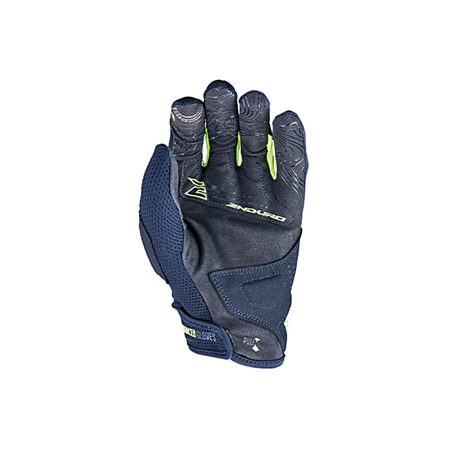 870588-S-285::1::870588-S-285::Five Gloves, Enduro 2, Gants à doigt long, Noir/Jaune Fluo, S, Paire
