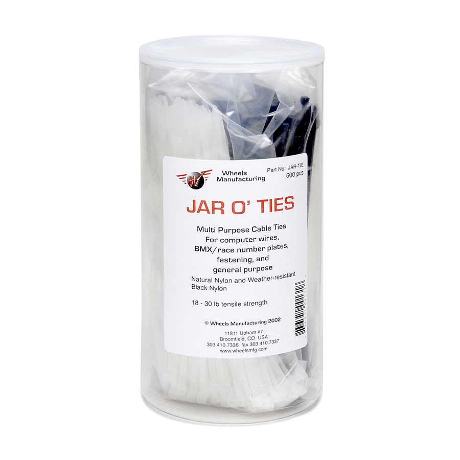 900483-01::0::900483-01::Wheels Manufacturing, Attaches-câbles (Zip-Tie), Bocal de 600, Noir