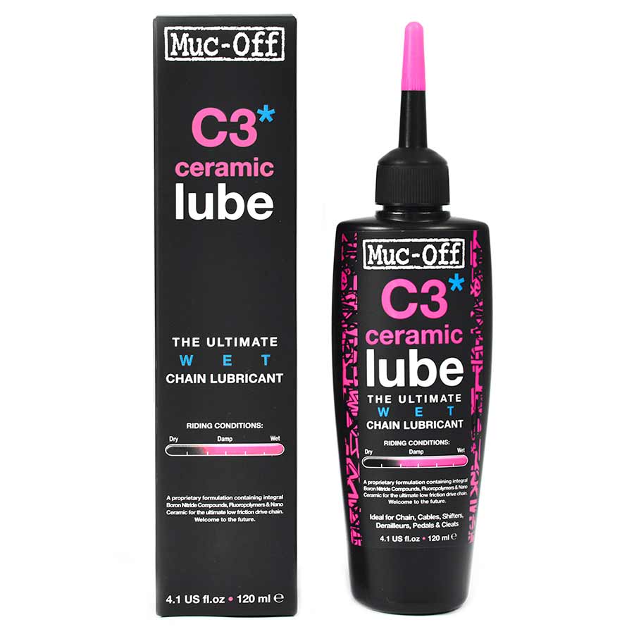 900931-02::0::900931-02::Muc-Off, C3 Wet Ceramic, Lubrifiant à chaîne, 120ml