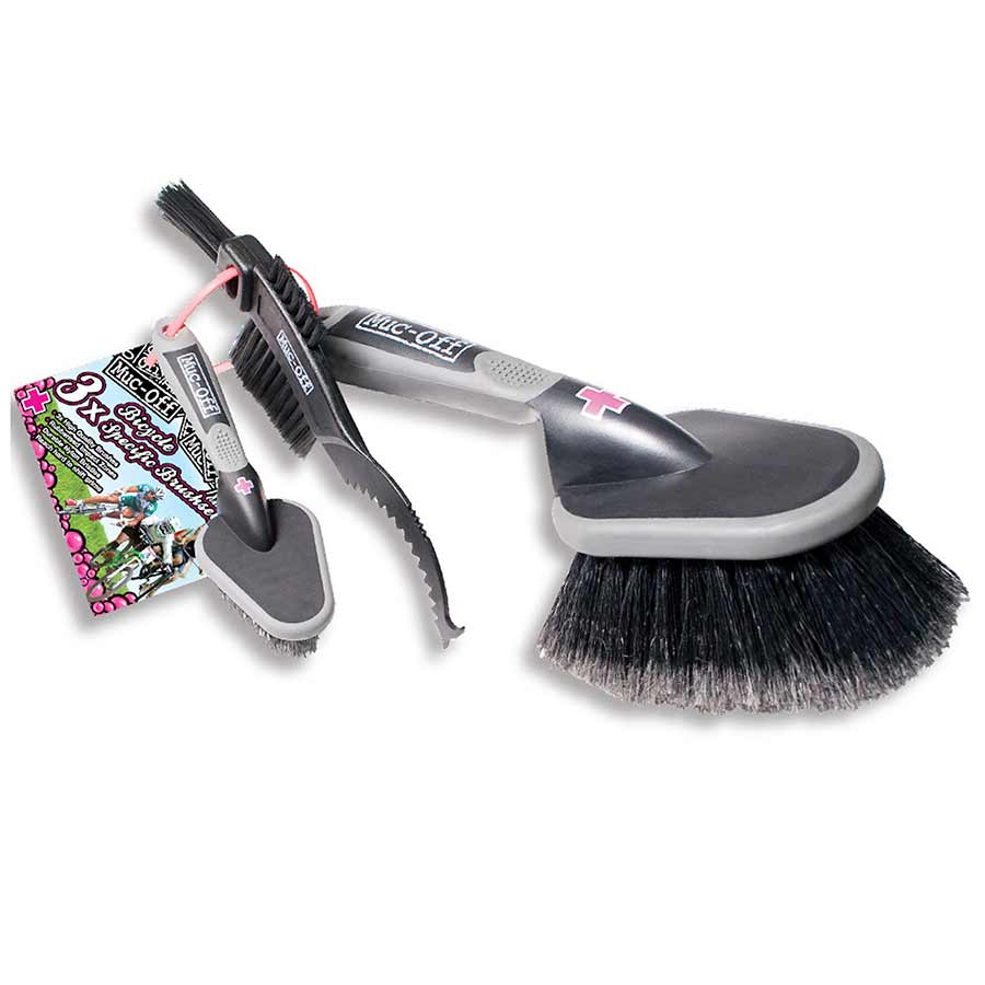 900955-01::0::900955-01::Muc-Off, Trousse de 3 brosses Muc-Off