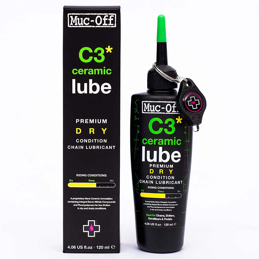 900965-02::0::900965-02::Muc-Off, Lubrifiant Ceramic Dry, 120ml avec UV Torch