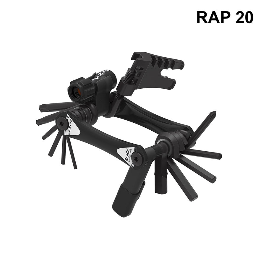 901989-07::2::901989-07::Lezyne, RAP II 20 Tubeless, Multioutil, Nombre d'outils: 20, Noir
