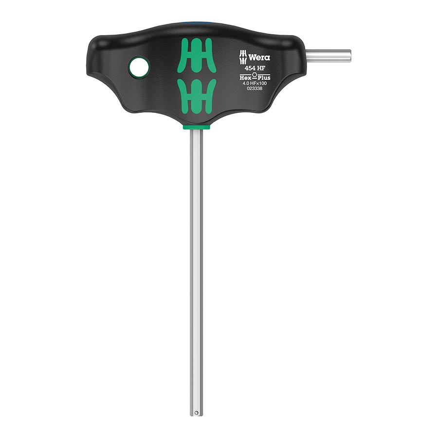 902229-04::0::902229-04::Wera, 454 T-handle Hex-Plus, Clé hexagonale, Hex 4.0 x100mm HF, Métrique