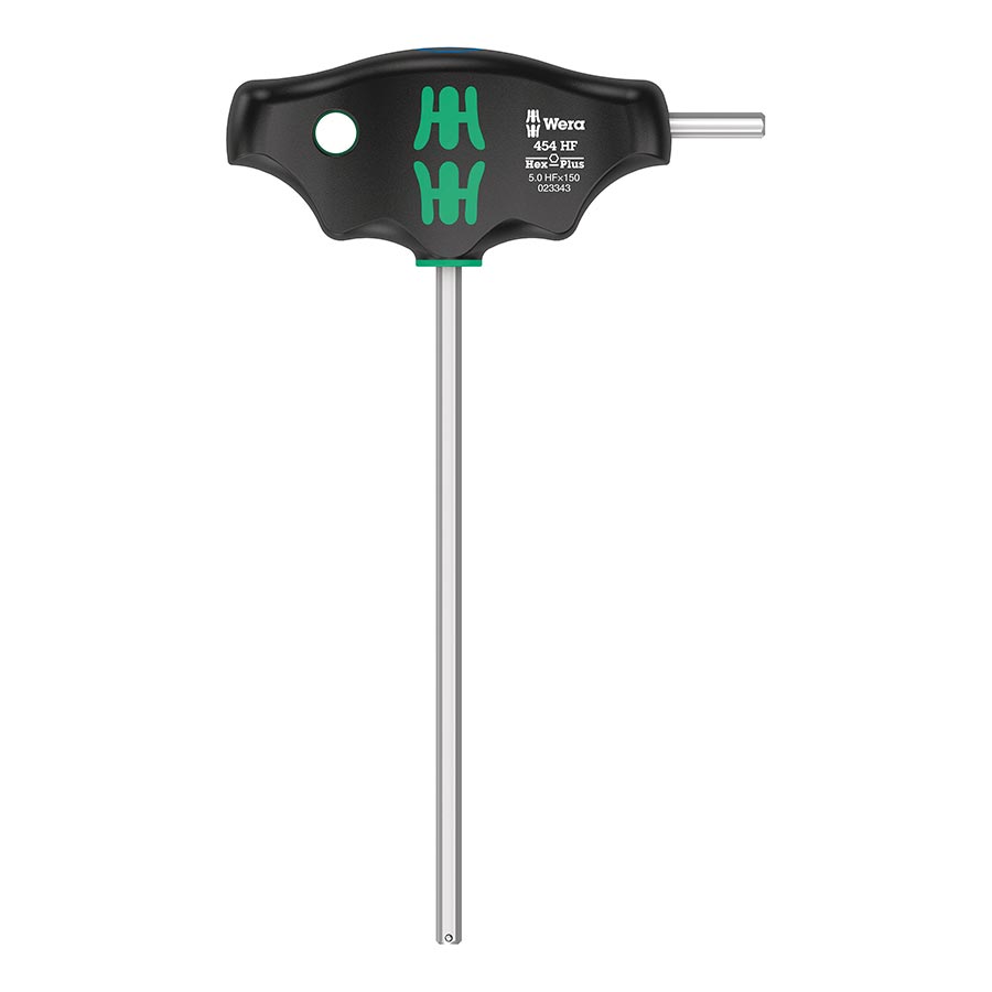 902229-05::0::902229-05::Wera, 454 T-handle Hex-Plus, Clé hexagonale, Hex 5.0 x150mm HF, Métrique