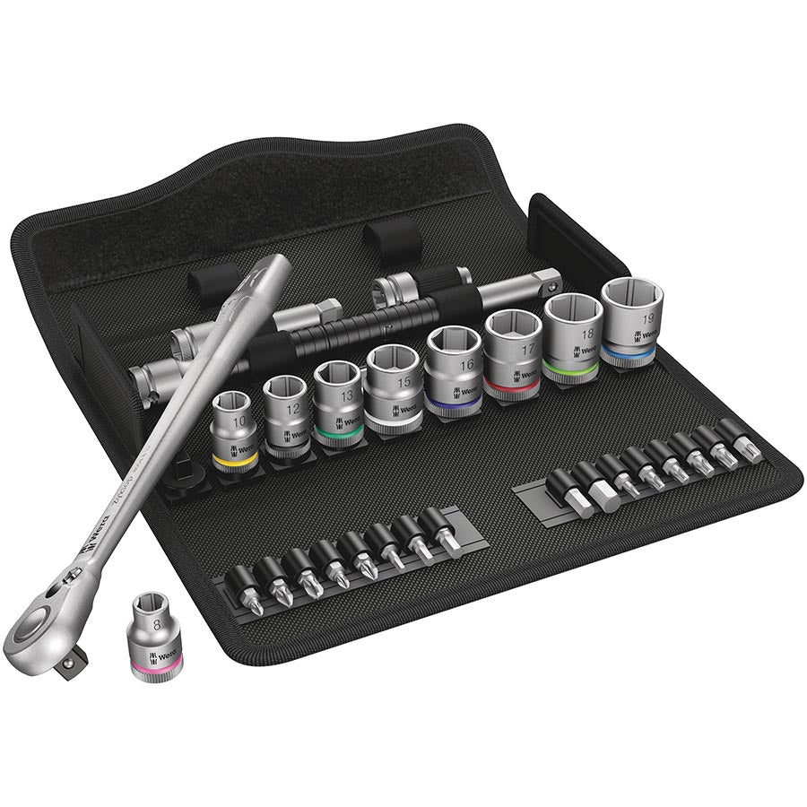 902240-01::0::902240-01::Wera, 8100 SB 8 Zyklop Metal Ratchet, Prise 3/8'', Ensemble