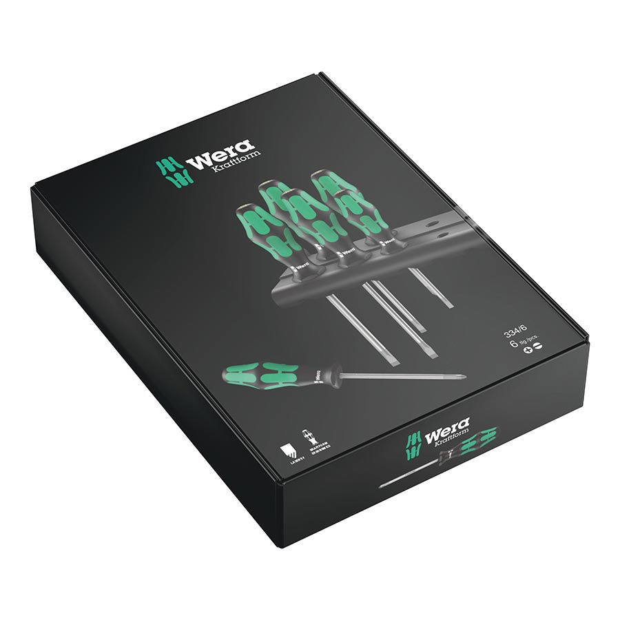 902257-01::1::902257-01::Wera, 334/6 Kraftform, Tournevis, Ensemble