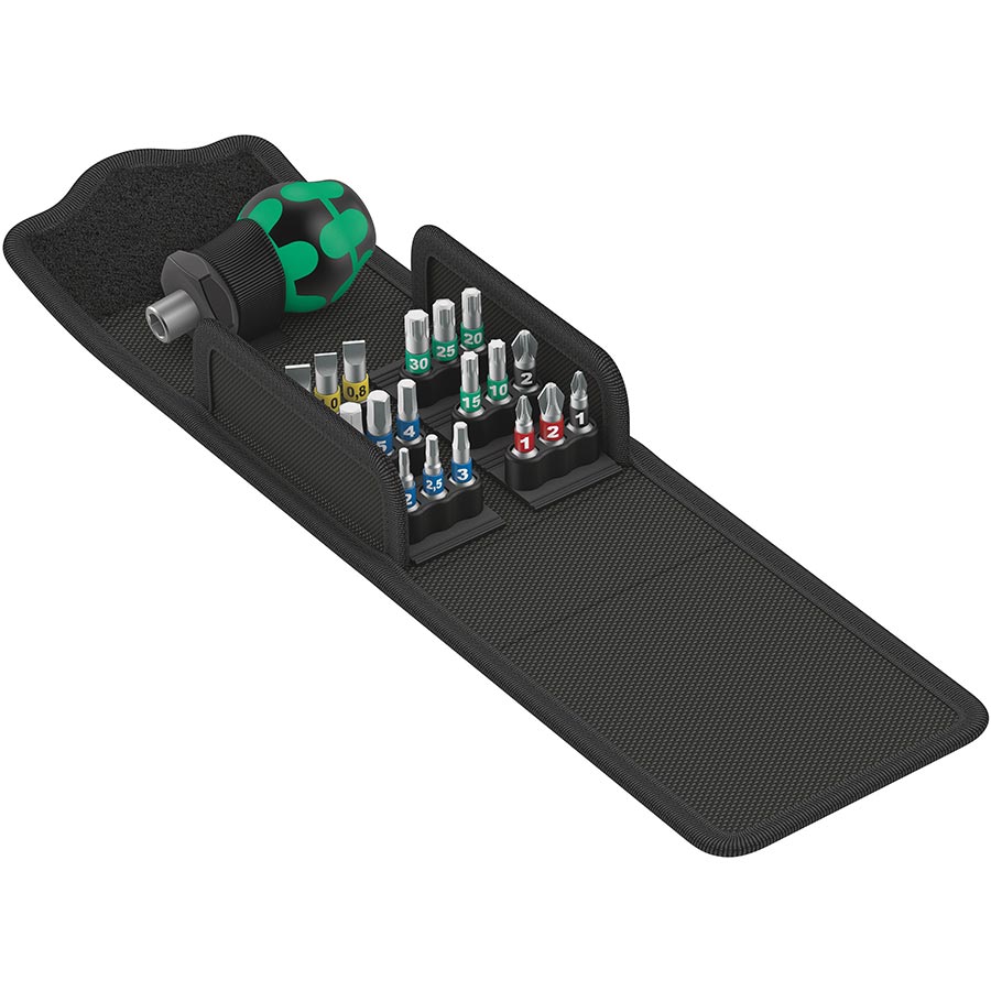 902262-01::0::902262-01::Wera, Kraftform Kompakt Stubby 1, Tournevis, Embout et Pochette incluse