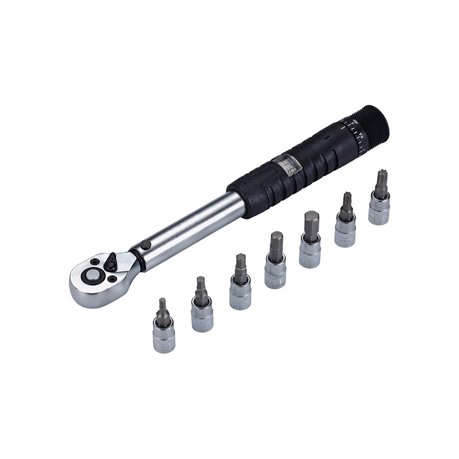 902945-01::0::902945-01::BBB Cycling, BTL-73 TorqueSet, Clé dynamométrique, À cliquet: Oui, : 1/4'', : Nm, : 3,4,5,6,8mm Hex, T25, T30, Ensemble