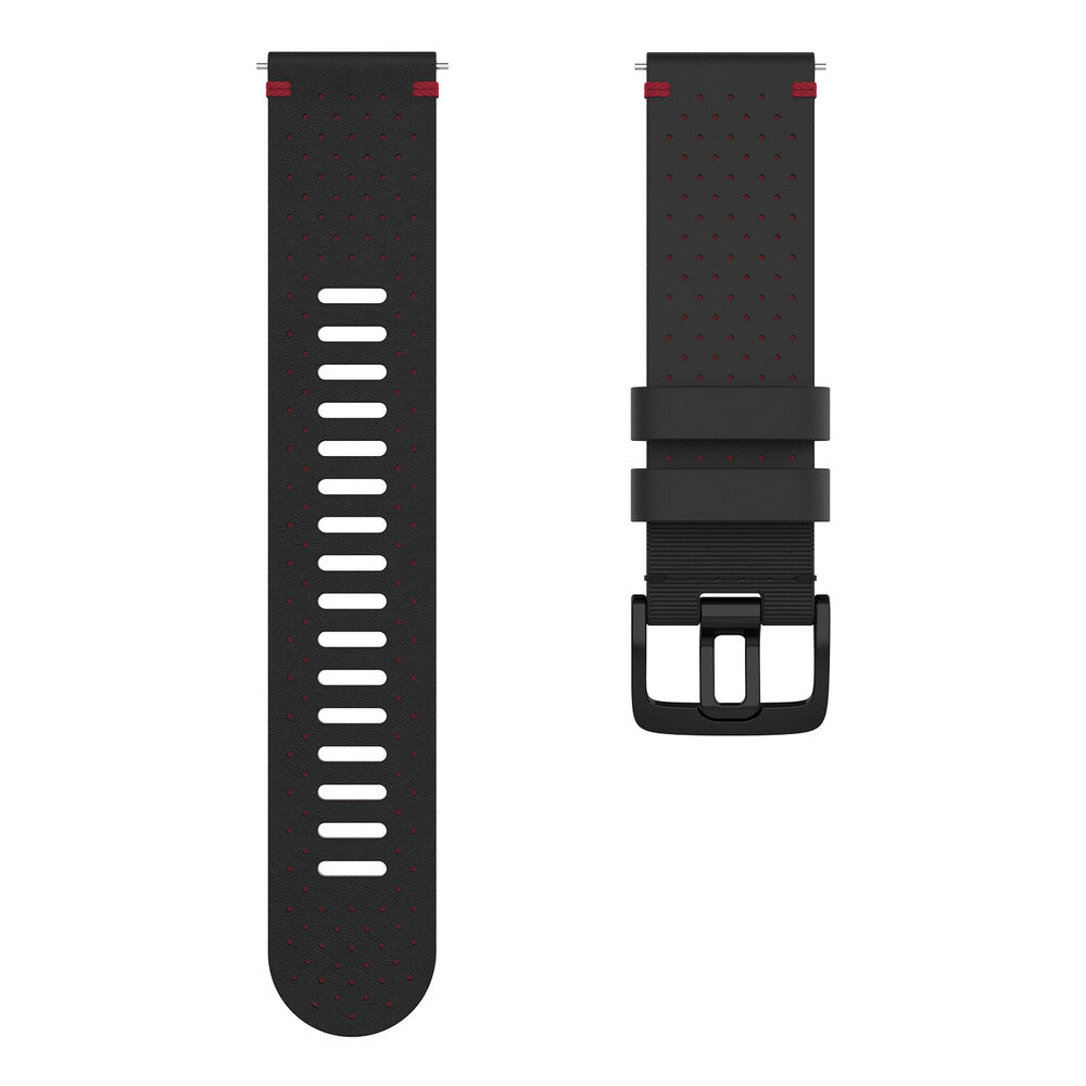 PL-910101218::0::PL-910101218::POLAR BRACELET 22MM LTHR NOIR/RGE M/L