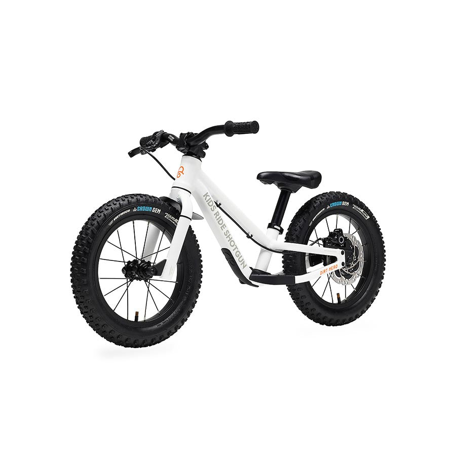 921220-02::0::921220-02::Kids Ride Shotgun, Dirt Hero 14'', Draisienne, 14'', Avec Frein, Blanc