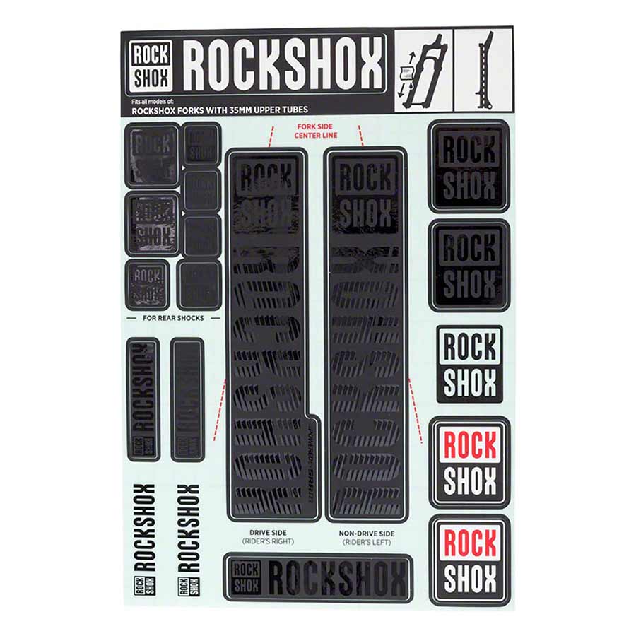 942521-01::0::942521-01::RockShox, Autocollants 35mm 2018, Stealth, Kit