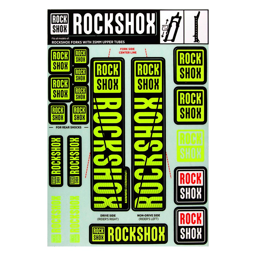 942521-09::0::942521-09::RockShox, Autocollants 35mm pour 35mm MY18, NE01 Jaune, 11.4318.003.507