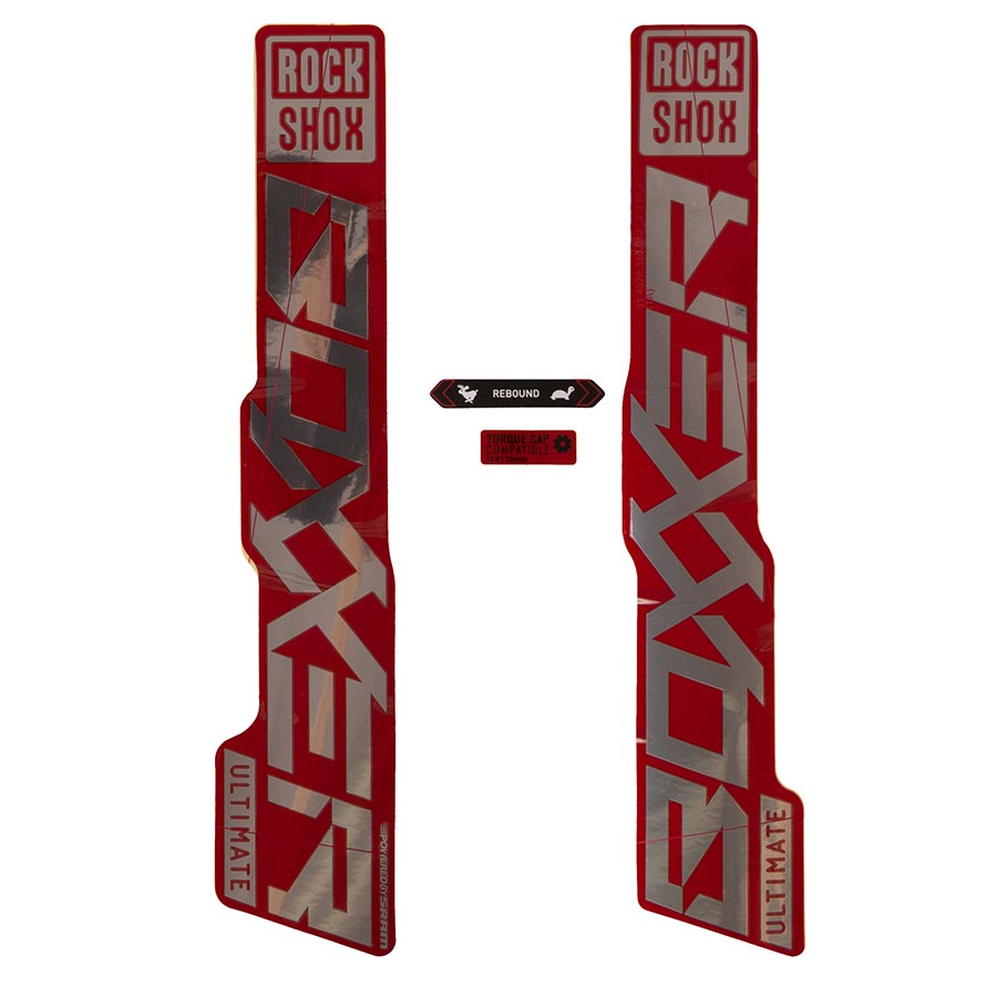 942612-02::0::942612-02::Rockshox, Autocollants BoXXer Ultimate, Gloss Polar pour jambage Rouge