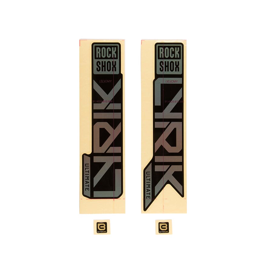 943022-03::0::943022-03::RockShox, Autocollants pour Lyrik Ultimate 2023, Arc-en-ciel lustré