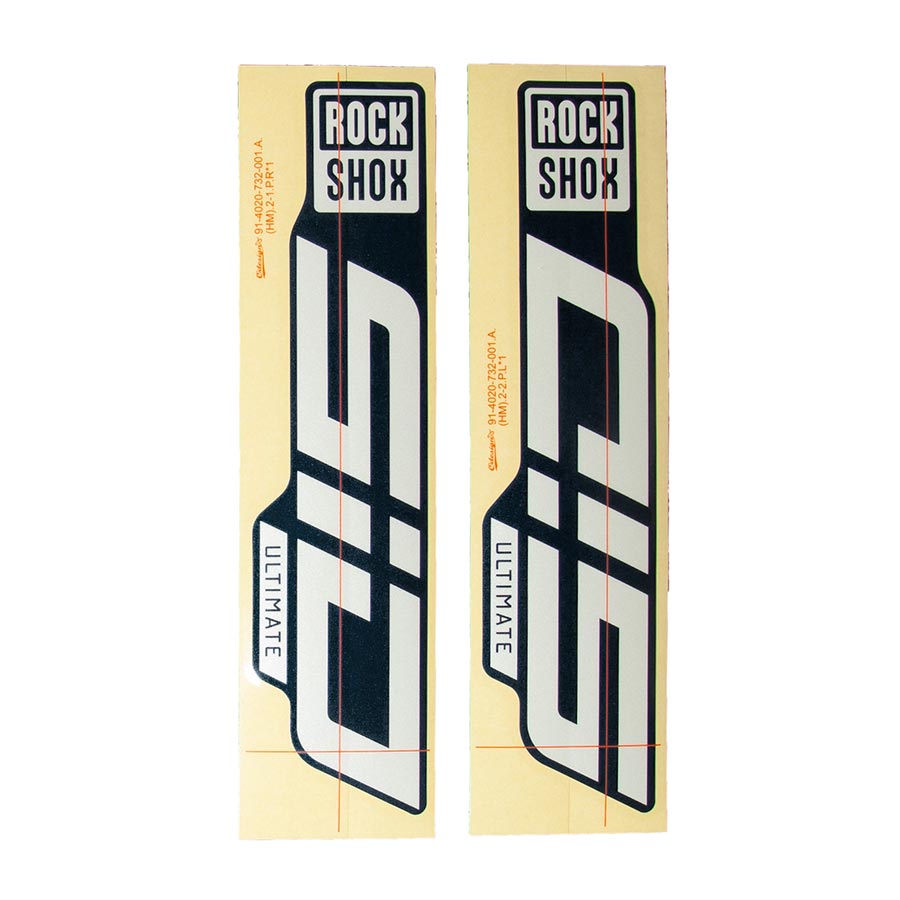 943114-01::0::943114-01::RockShox, Autocollants pour SID 35 D1, Polaire lustré pour Bleu Crush, Kit